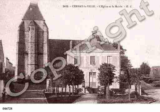 Ville de CERNAYLAVILLE, carte postale ancienne