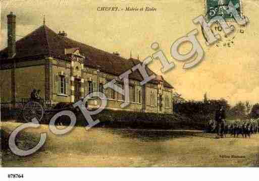 Ville de CHEVRY, carte postale ancienne