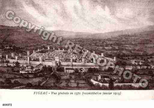 Ville de FIGEAC, carte postale ancienne