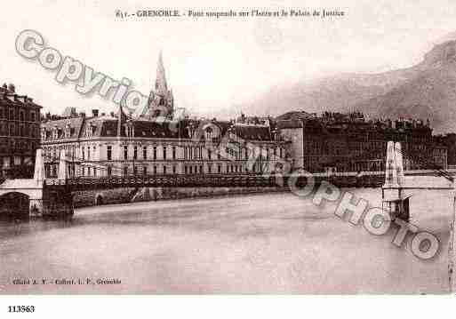 Ville de GRENOBLE, carte postale ancienne