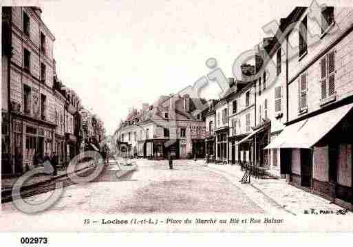 Ville de LOCHES, carte postale ancienne