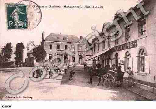 Ville de MARTINVAST, carte postale ancienne