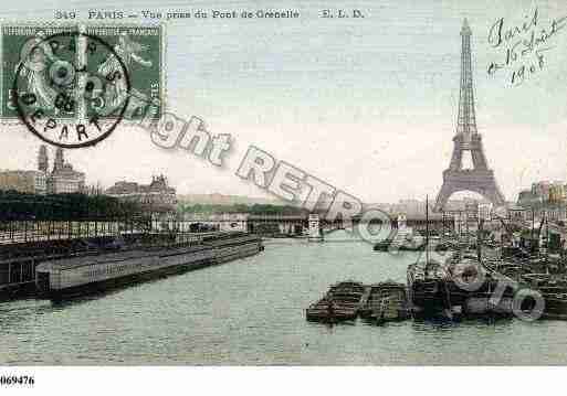 Ville de PARIS15, carte postale ancienne