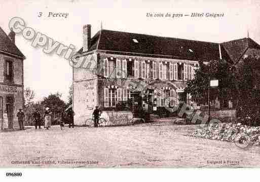 Ville de PERCEY, carte postale ancienne