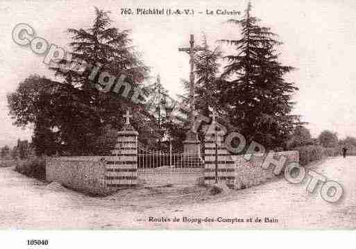 Ville de PLECHATEL, carte postale ancienne