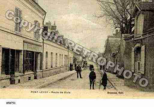 Ville de PONTLEVOY, carte postale ancienne