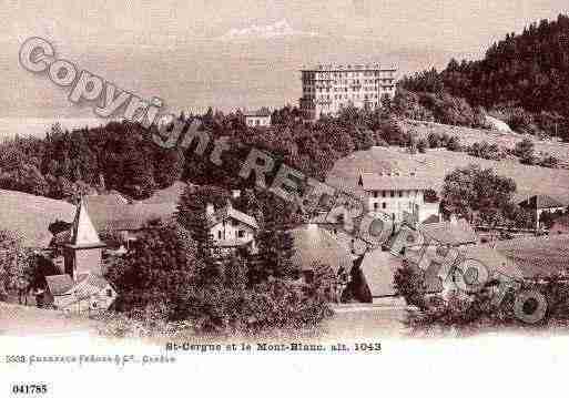 Ville de SAINTCERGUES, carte postale ancienne