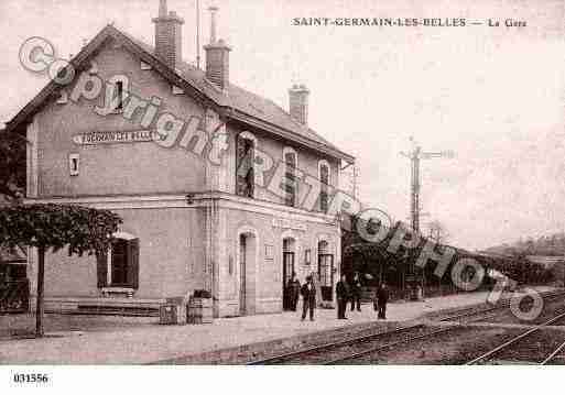 Ville de SAINTGERMAINLESBELLES, carte postale ancienne