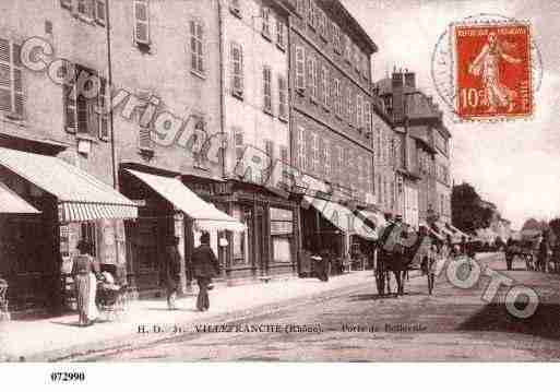 Ville de VILLEFRANCHESURSAONE, carte postale ancienne