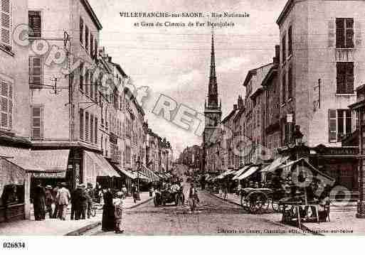 Ville de VILLEFRANCHESURSAONE, carte postale ancienne