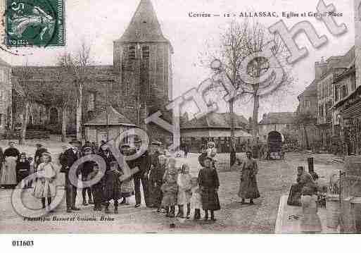 Ville de ALLASSAC, carte postale ancienne