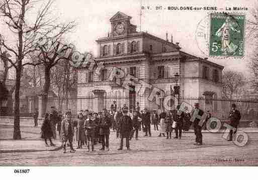 Ville de BOULOGNEBILLANCOURT, carte postale ancienne