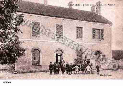 Ville de BRANSLES, carte postale ancienne