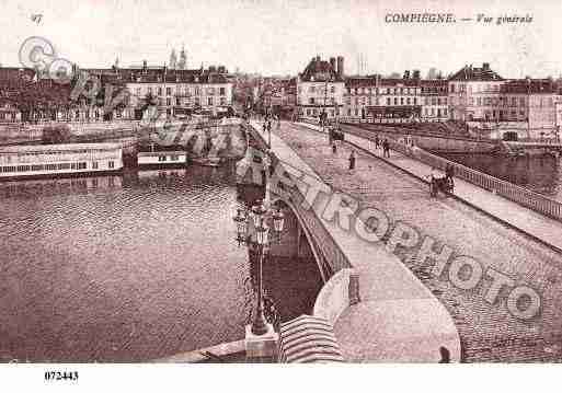 Ville de COMPIEGNE, carte postale ancienne