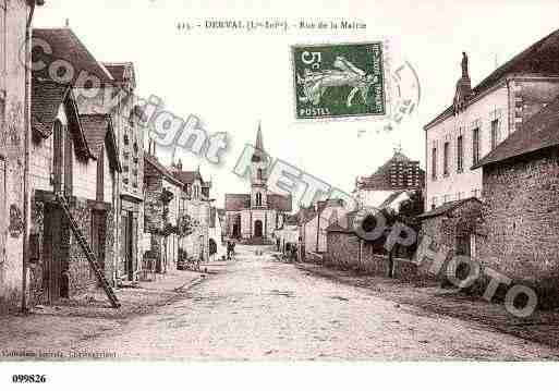 Ville de DERVAL, carte postale ancienne