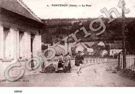 Ville de FONTENOY, carte postale ancienne