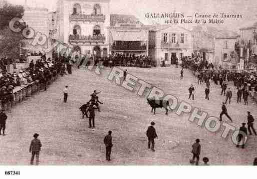 Ville de GALLARGUESLEMONTUEUX, carte postale ancienne