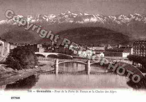 Ville de GRENOBLE, carte postale ancienne