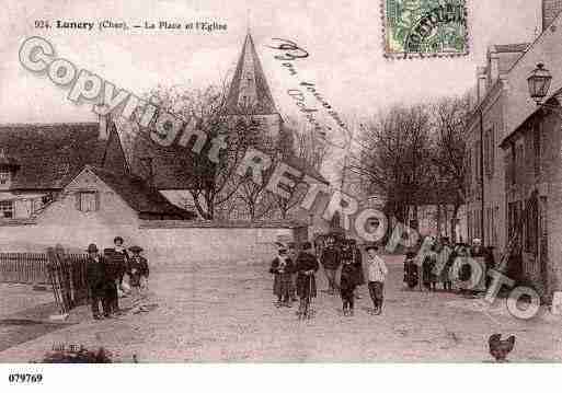 Ville de LUNERY, carte postale ancienne