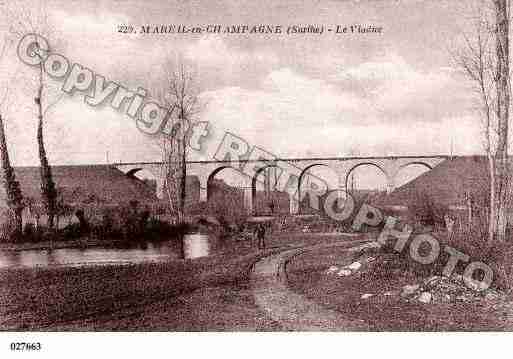 Ville de MAREILSURLOIR, carte postale ancienne