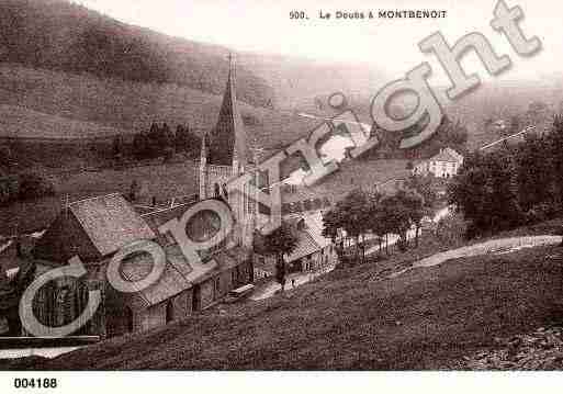 Ville de MONTBENOIT, carte postale ancienne