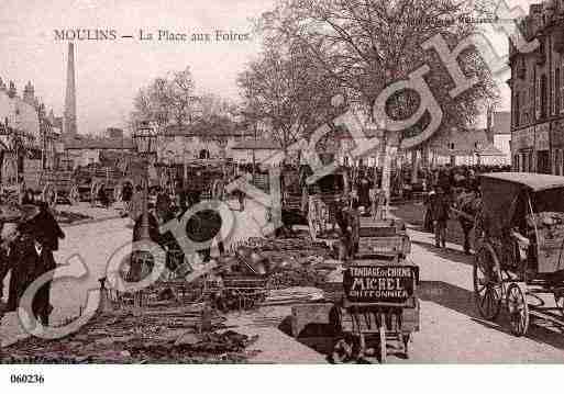 Ville de MOULINS, carte postale ancienne