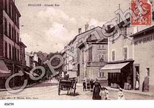 Ville de OULLINS, carte postale ancienne