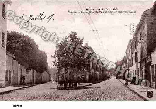 Ville de OULLINS, carte postale ancienne