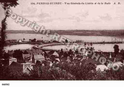 Ville de PERROSGUIREC, carte postale ancienne