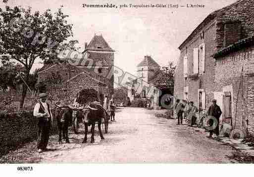 Ville de POMMAREDE, carte postale ancienne