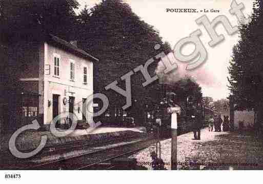 Ville de POUXEUX, carte postale ancienne