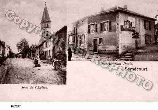 Ville de SEMECOURT, carte postale ancienne