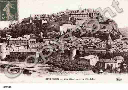 Ville de SISTERON, carte postale ancienne