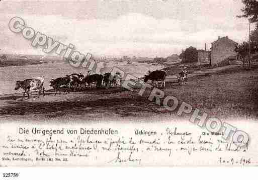 Ville de UCKANGE, carte postale ancienne