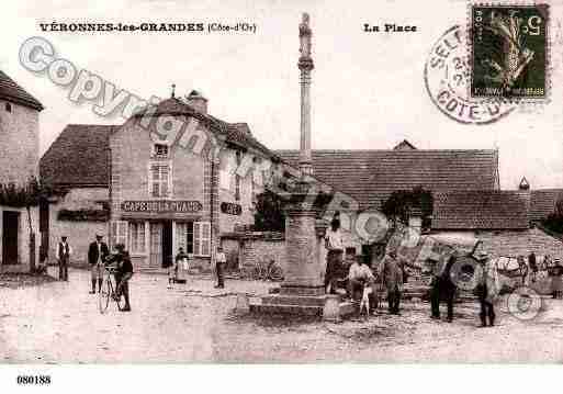 Ville de VERONNES, carte postale ancienne