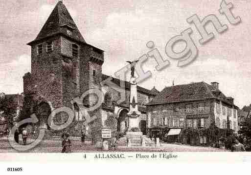 Ville de ALLASSAC, carte postale ancienne