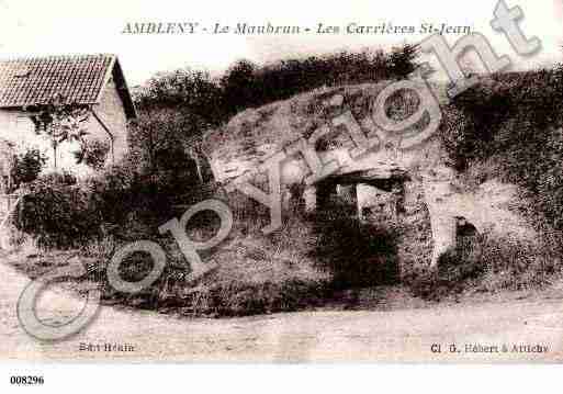 Ville de AMBLENY, carte postale ancienne