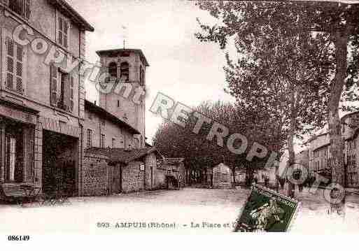 Ville de AMPUIS, carte postale ancienne