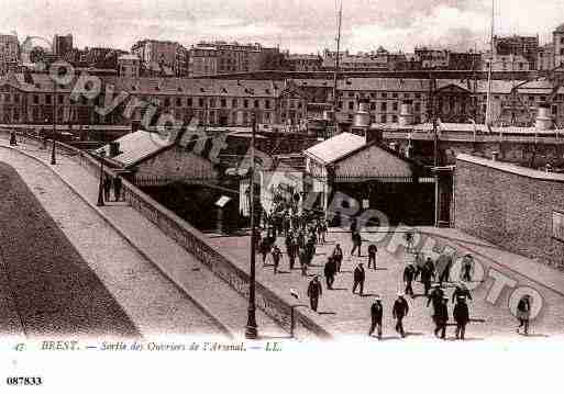 Ville de BREST, carte postale ancienne