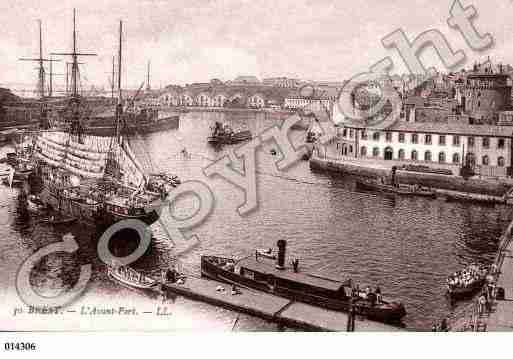 Ville de BREST, carte postale ancienne