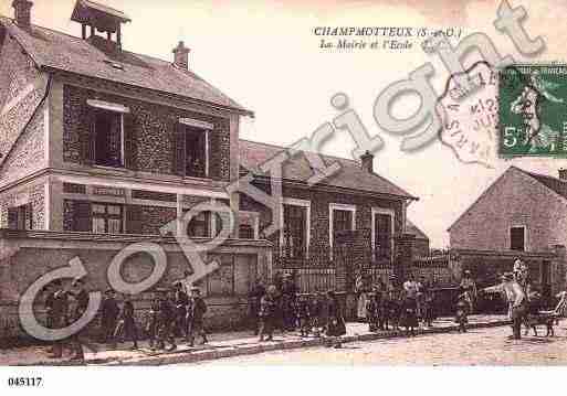 Ville de CHAMPMOTTEUX, carte postale ancienne