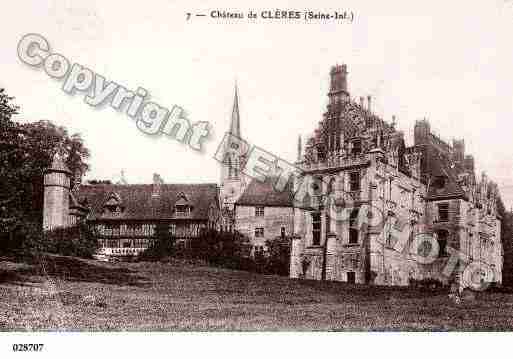 Ville de CLERES, carte postale ancienne