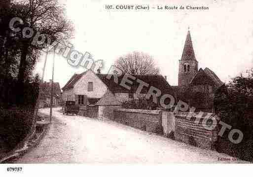 Ville de COUST, carte postale ancienne