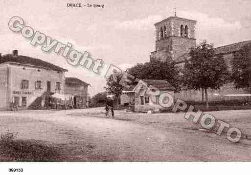 Ville de DRACE, carte postale ancienne