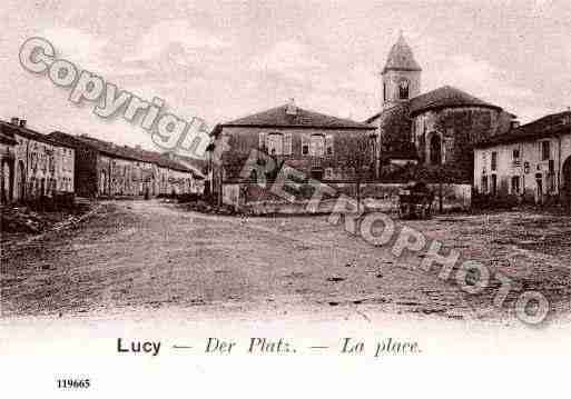 Ville de LUCY, carte postale ancienne