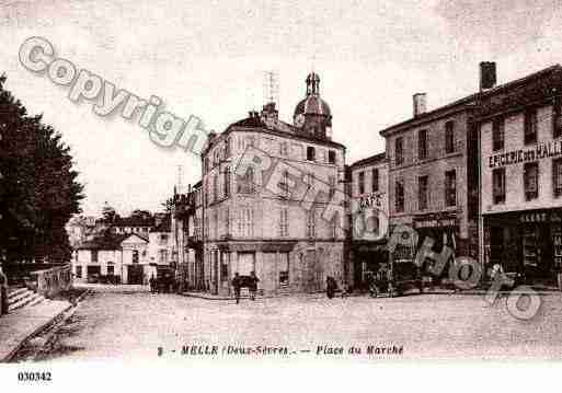 Ville de MELLE, carte postale ancienne