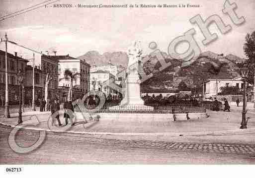 Ville de MENTON, carte postale ancienne