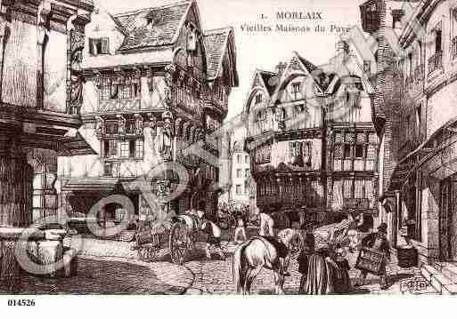 Ville de MORLAIX, carte postale ancienne