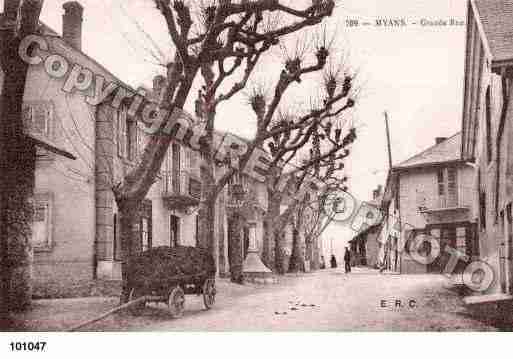 Ville de MYANS, carte postale ancienne