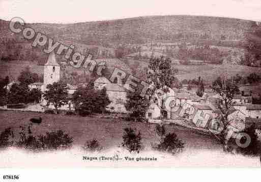 Ville de NAGES, carte postale ancienne